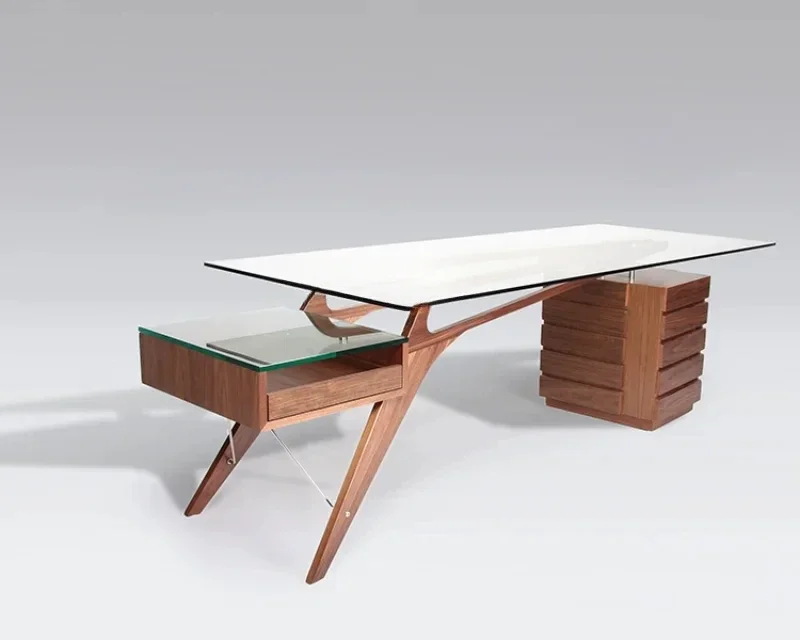 

Скандинавский модный стол из цельного дерева, индивидуальный офисный стол, креативный стол в индустриальном стиле