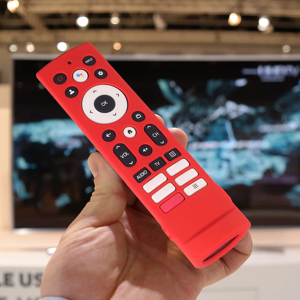 Capa protetora de silicone para hisense voz remoto erf3v90h smart tv à prova de choque capa manga com remoção cordão casos remotos