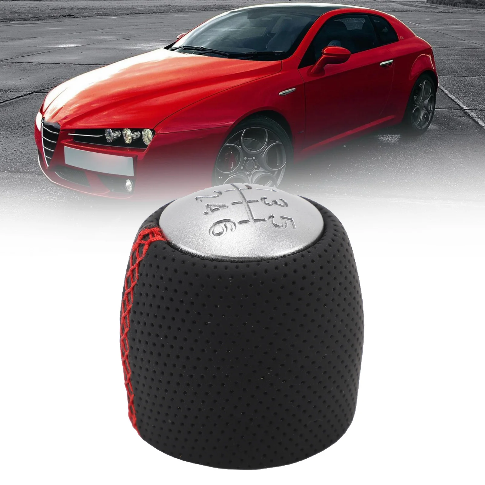 Pomo de Palanca de Cambios 55344557 OEM ABS de 6 Velocidades para Alfa Romeo 159 Brera 2005-2011, Agarre Ergonómico, Cambio Suave, Pieza Duradera