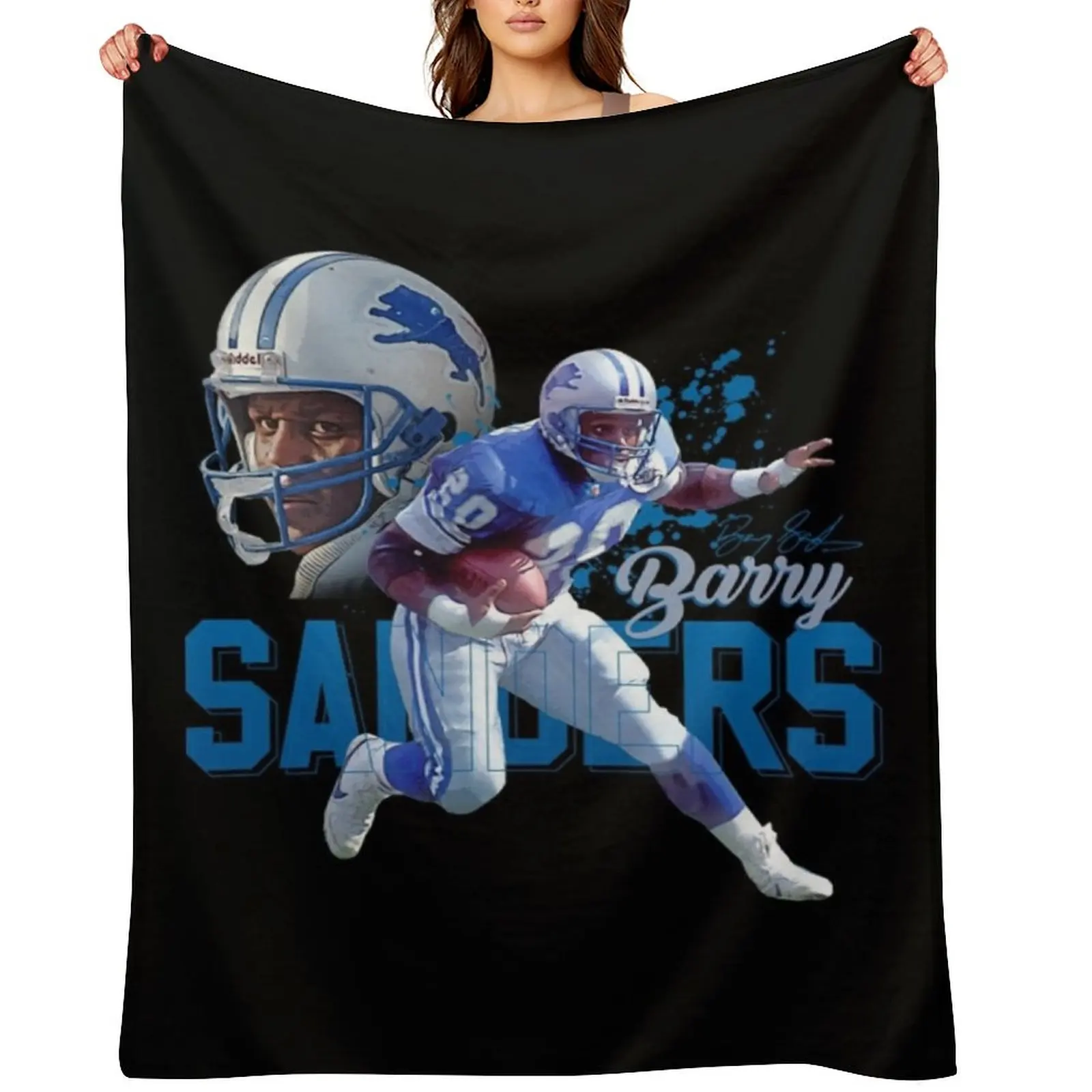 

Barry Sanders Throw Blanket Picnic halloween Bed covers For Sofa Thin Blankets