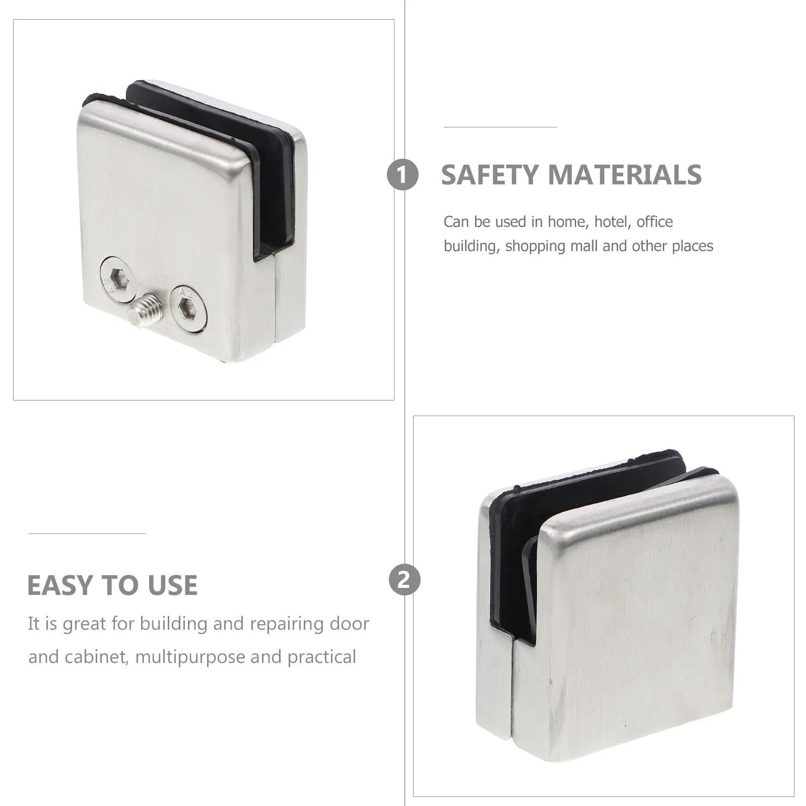 

4 шт. стеклянный зажим, монтажные кронштейны для перил, зажимы для перил, зажимы из нержавеющей стали