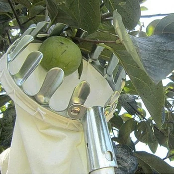 Metal selecionador de frutas pomar jardinagem maçã pêssego alta árvore ferramentas colheita coletor frutas ferramentas jardinagem