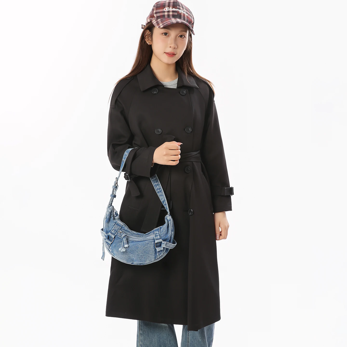 

Женская джинсовая сумка Crescent Denim, сумка-мессенджер Y2K, винтажная сумка через плечо, корейская сумка для покупок, сумка-хобо в стиле ковбойской сумки-полумесяца