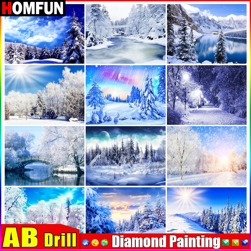 HOMFUN AB 5D DIY Diamond Painting 