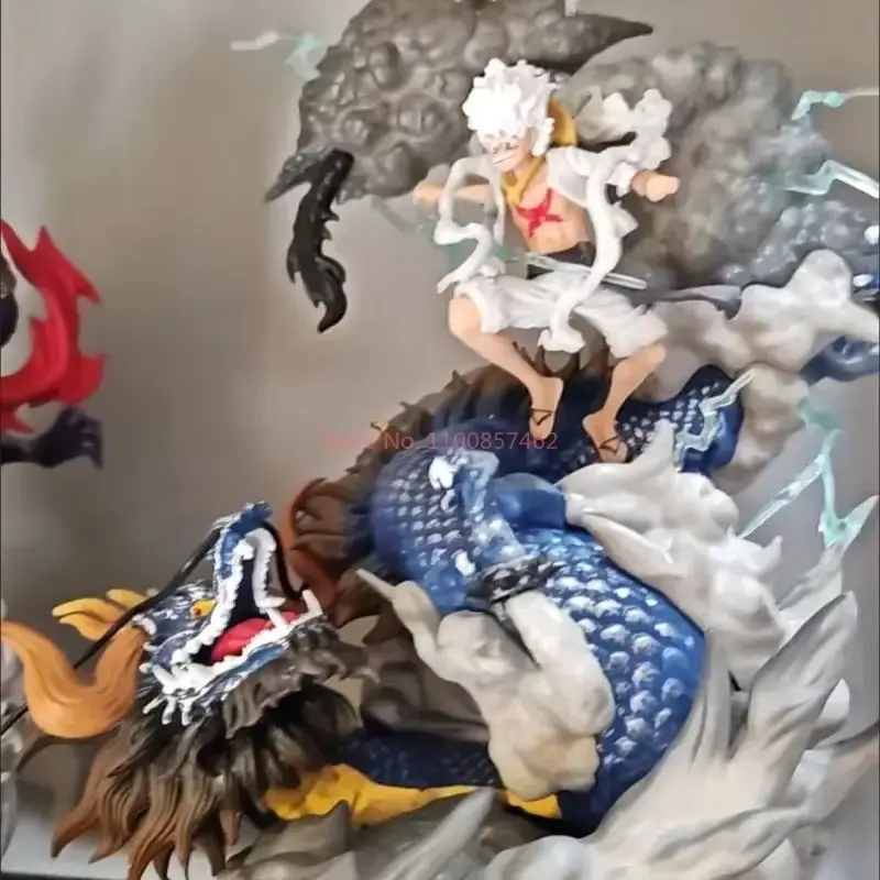 متوفر في المخزون، عالي الجودة من قطعة واحدة Nika Luffy vs. Dragon Form Kaido نماذج محيطية أنيمي والتماثيل والديكورات والهدايا
