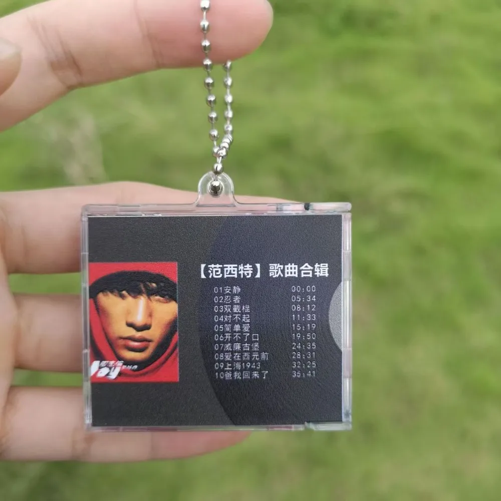 Jay Chou & Taylor Swift Mini NFC CD Keychains Designed for fans, made of acrylic, support touch-to-play music, free shipping. view 5