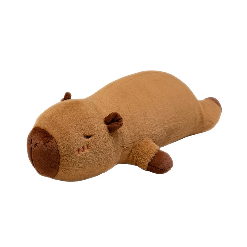 New Lying Capybara Plush Toy Stuffed Capybara Plush Doll Long Sleep Pillow Sofa Cushion Christmas Birthday Gift For Boys Girl