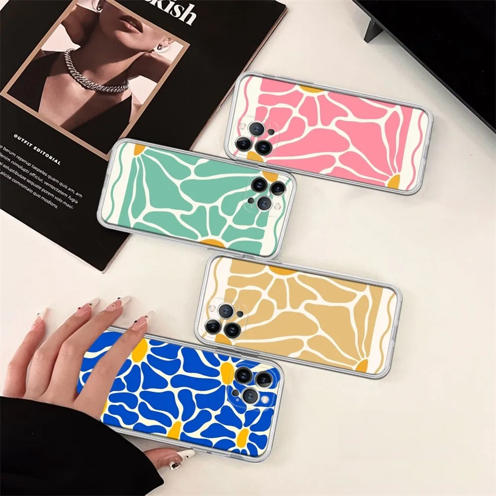 Abstract Flower Market Phone Case For IPhone 16 15 8 7 6 6S Plus X SE XR XS 14 11 12 13 Mini Pro Max Mobile Case