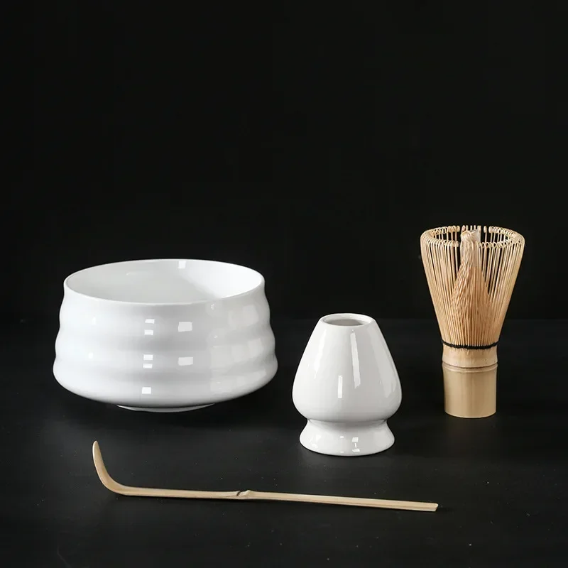 Accessori Matcha In Ceramica Set Completo Per Matcha - Include Ciotola, Frusta, Setaccio, Cucchiaio E Supporti (7 Pezzi), Colore Verde Matcha Kit