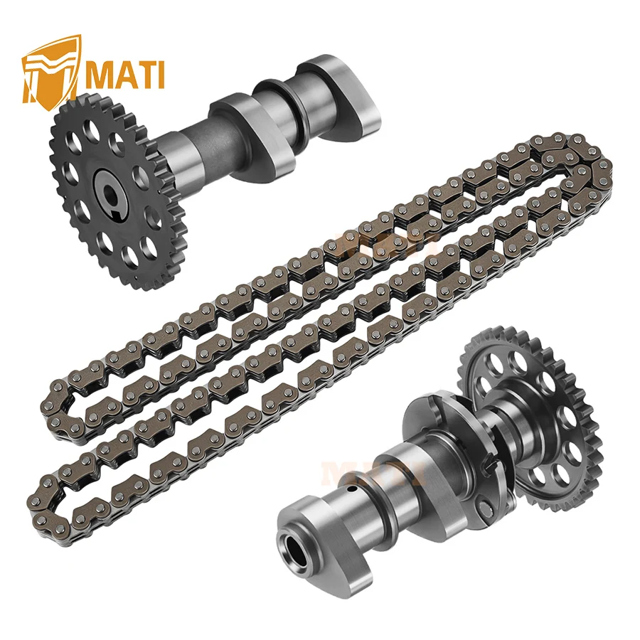M MATI Intake & Exhaust Camshaft w/Cam Timing Chain For Suzuki QuadSport 400 Z LT-Z400 2003-2014 For Kawasaki KFX 400 2003-2006