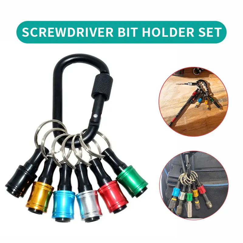 

Shank Screwdriver Head Holder Extension Rod Key Chain Adapter Drill Bit Quick Replacement Portable Hand-