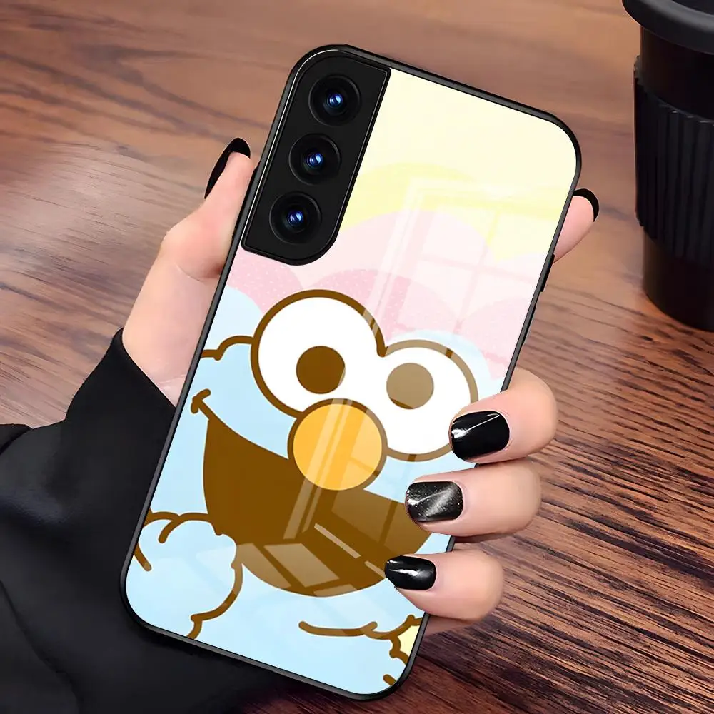 Cartoon Sesame Streets Phone Case For Samsung A25 A13 A33 5G A54 A36 A35 A56 A52 A14 Shockproof Glass Cover