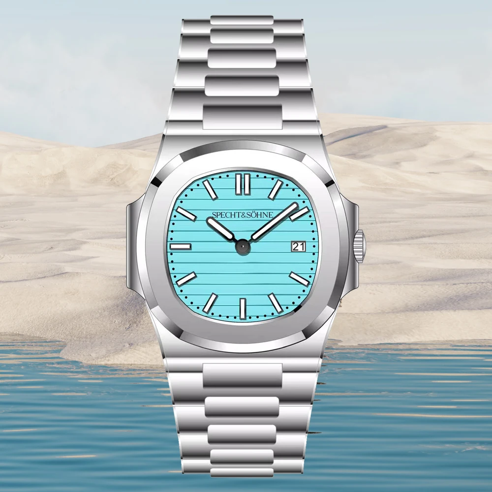 2026 New Specht & Söhne Luxury 40MM Quartz Watch For Men Super Slim Steel Sapphire Crystal 50M Waterproof 5711 Classic Watch image 3