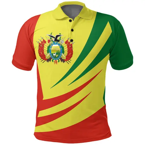 3D-tryckt polotröja med boliviansk flagga för män, nationellt emblemmönster, t-shirts, sommar, casual, gatuslag, kortärmade t-shirts 2024 10 best sales Bolivia-toppen - №1