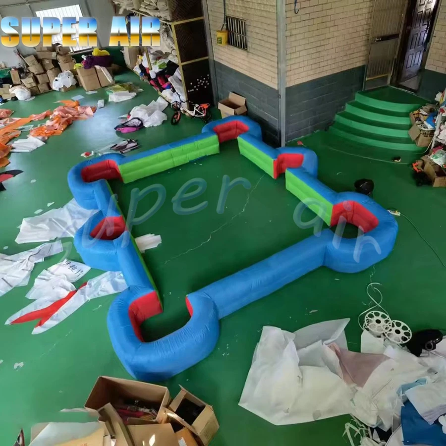 Commercial inflatable snooker football interrative game large footpool table blower for soccer event