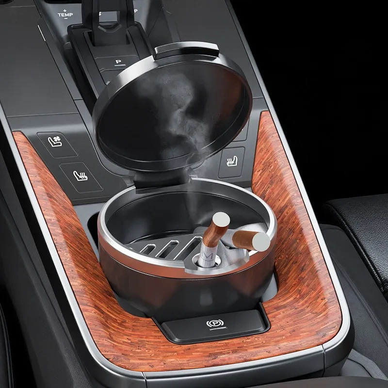 High Temperature Resistant Car Ashtray Electroplated Flame Retardant Ashtray Portable Ashtray for Vehicle & Home Use