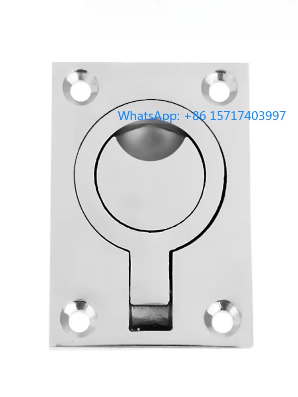 316 stainless steel square floor buckle, marine hatch cover handle pull ring, deck buckle, yacht hardware accessories
