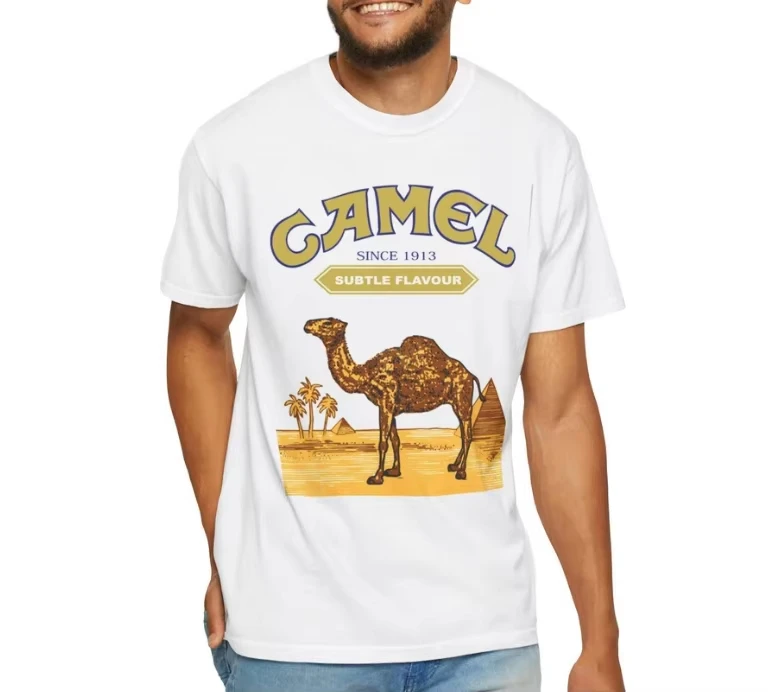 Joe's Beach Club Camel T-Shirt Cotton Graphic Tee Men Women Summer Streetwear