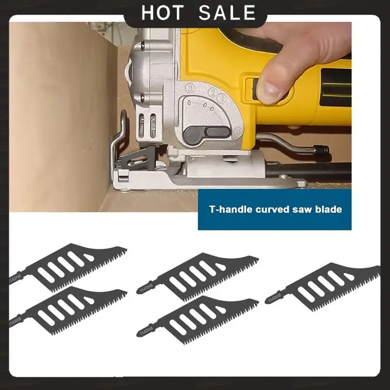 T70C 5-pak ostrzy do wyrzynarki z trzpieniem T142HB |   Precyzyjne zakrzywione ostrza wymienne do cięcia równo