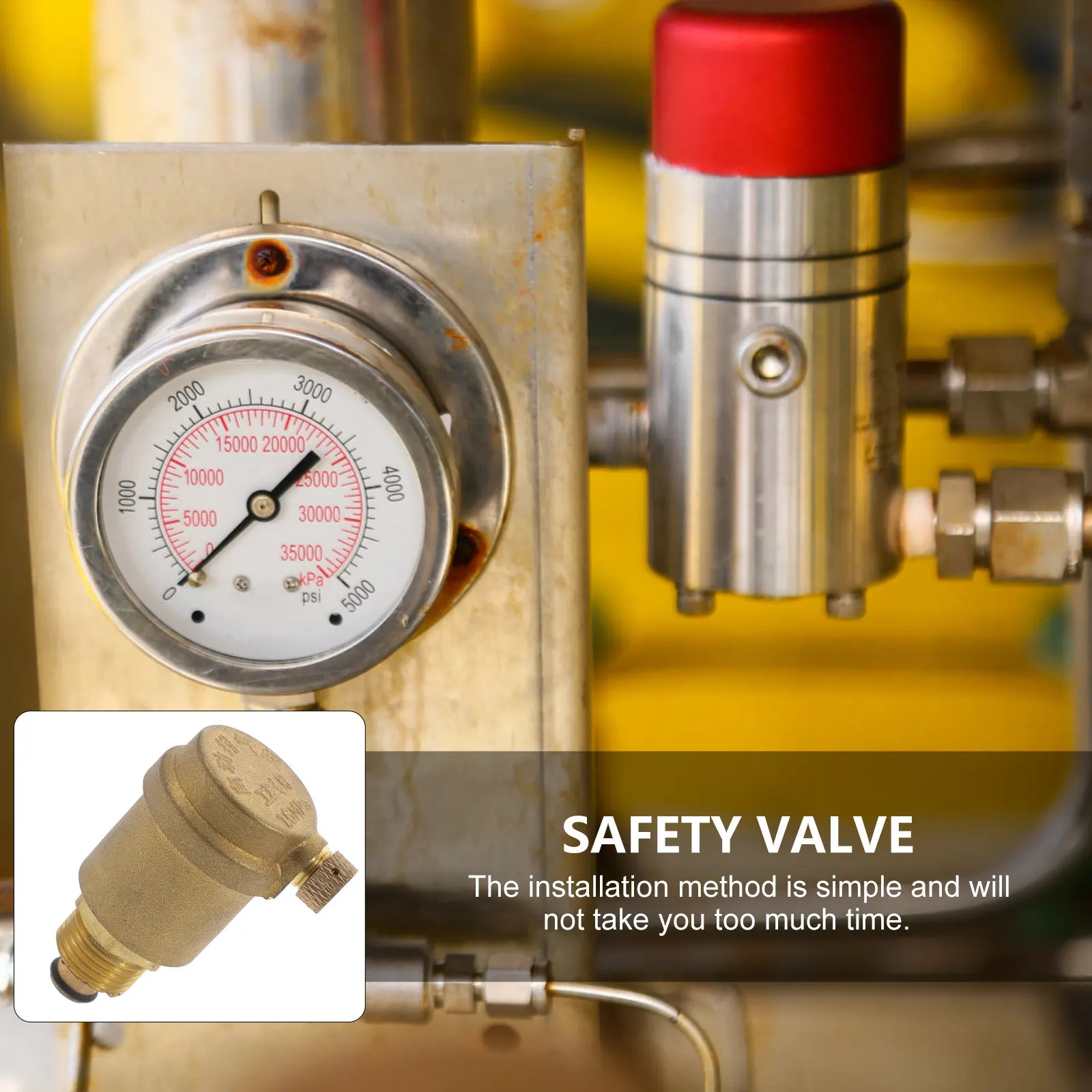 

1 шт. латунный автоматический воздухоотводчик для системы горячего водоснабжения с фильтром из нержавеющей стали и клапаном регулировки давления, прочный и долговечный