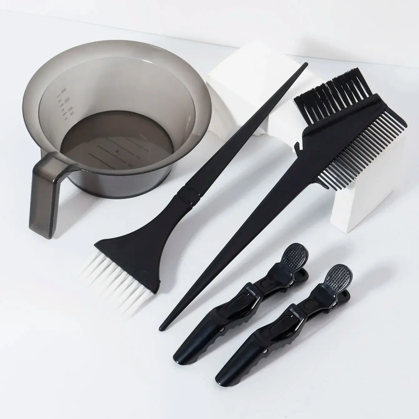 

5pcs professional salon hair dye sets, hair dye brushes, hair dye bowls, hair clips,Special for real hair wigs