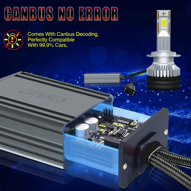 Carsnake H7 LED Canbus No Error 190W 6000K 70000Lm H1 H4 H8 H9 H11 Car Headlight Bulbs 9005 HB3 9006 HB4 9012 HIR2 Auto Lamps