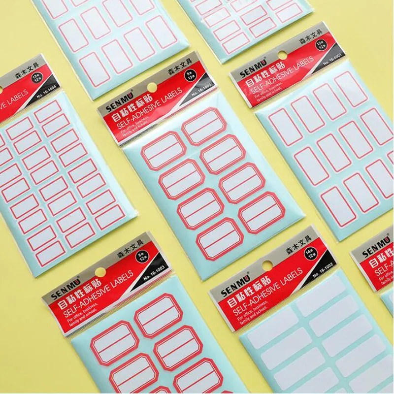 

1pack/lot Multi Adhesive Paper Scrapbook Sticker Blank Name Sticker Labels Stationery Reminder Seal Label