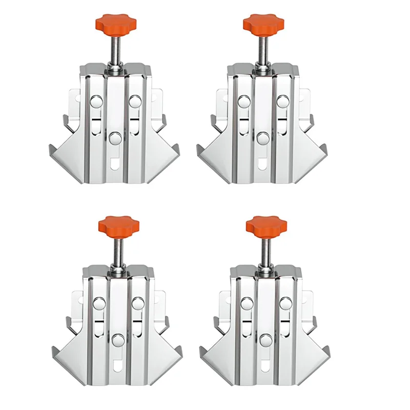 Stainless Steel Right Angle Clamp For Woodworking, Durable Rust&Corrosion 90 Degree Corner Clamps With Adjustable Durable 4Pcs-A