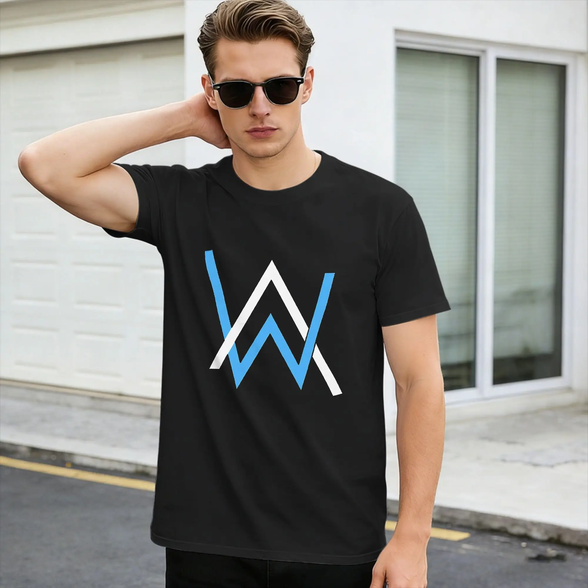 A-Alan Walker Cotton T-Shirt For Men's Summer  Vintage T-Shirts Popular Tee Shirt Oversized Design Tops,