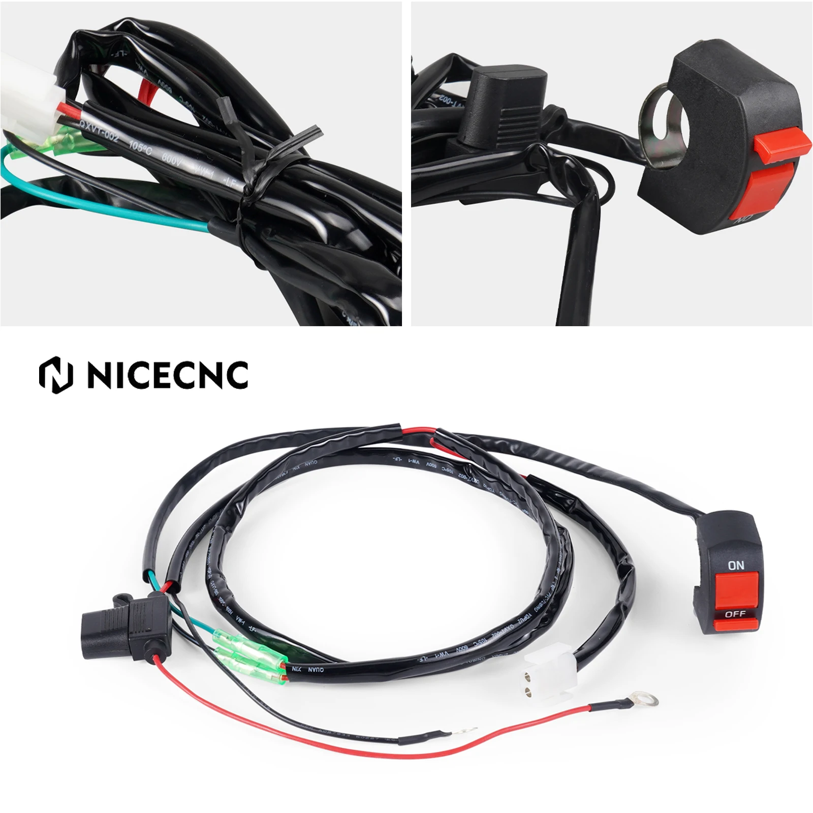 

NICECNC For KTM SX 125 SXF 250 SXF 450 XC XCF 2017-2025 10A Fan Cable with Switch Kit For Husqvarna TC 125 FC 250 FC 450 TX 300