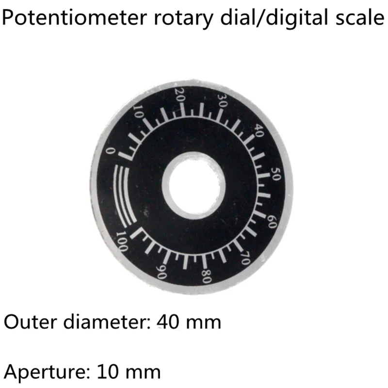 5pcs/Lot MF-A01/A02/A03/A04/A05 Potentiometer Knob Bakelite Potentiometer  Knob Cap Diameter ,inner Bore:6mm  Dial 40*10MM