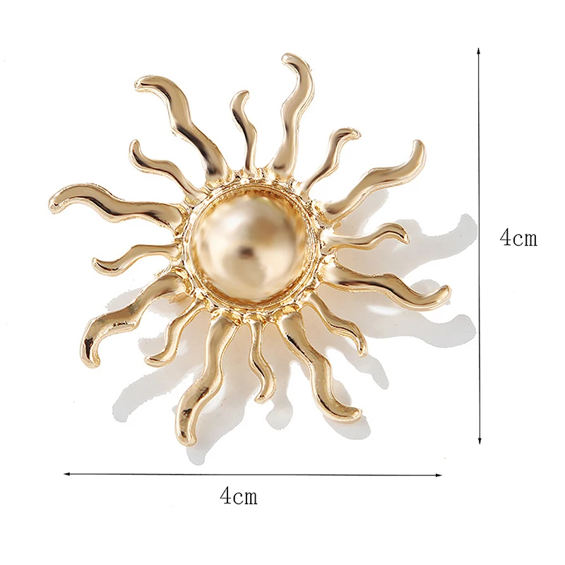 Sun Shaped Brooches Fashion Jewelry Creative Sunflower Plant Buckle Pins Flower Badge For Women Clothing Party Accessories