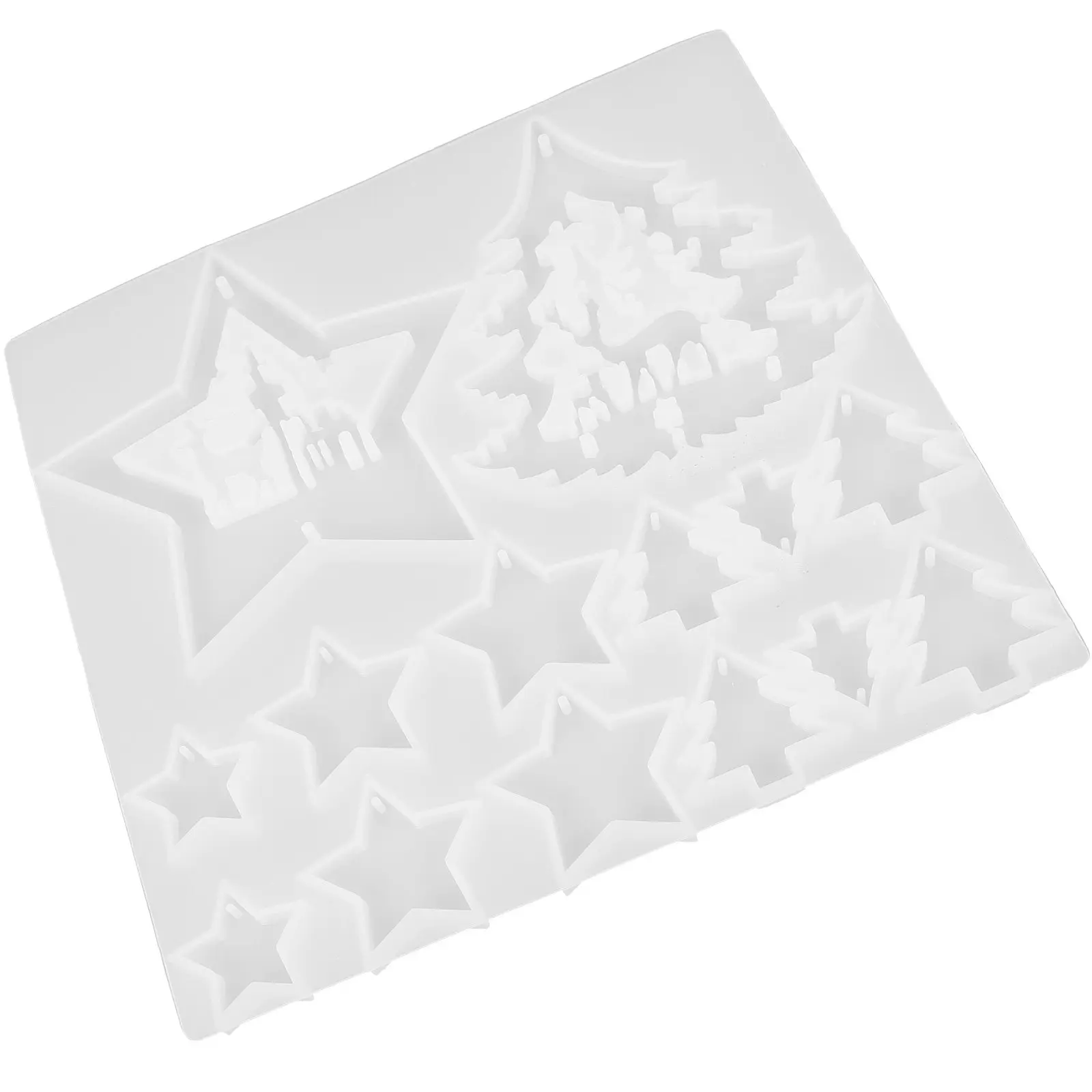 

Silicone Christmas Pendant Mold Set of 2 Xmas Tree and Star Shaped Molds for DIY Crafts Resin Jewelry Making Decorative Casting