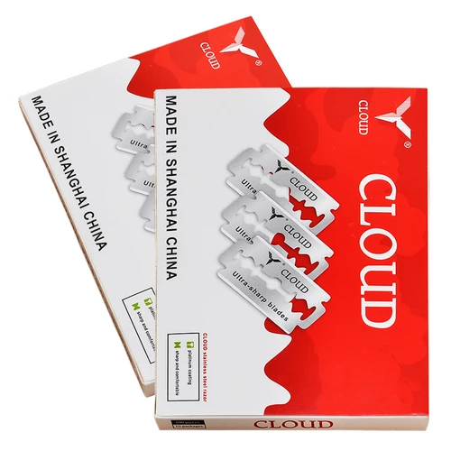 Imagen 2 del producto Meisha-cuchilla de afeitar de doble filo para hombre, herramienta de afeitado de acero inoxidable, 10/20/50 piezas, C0011A