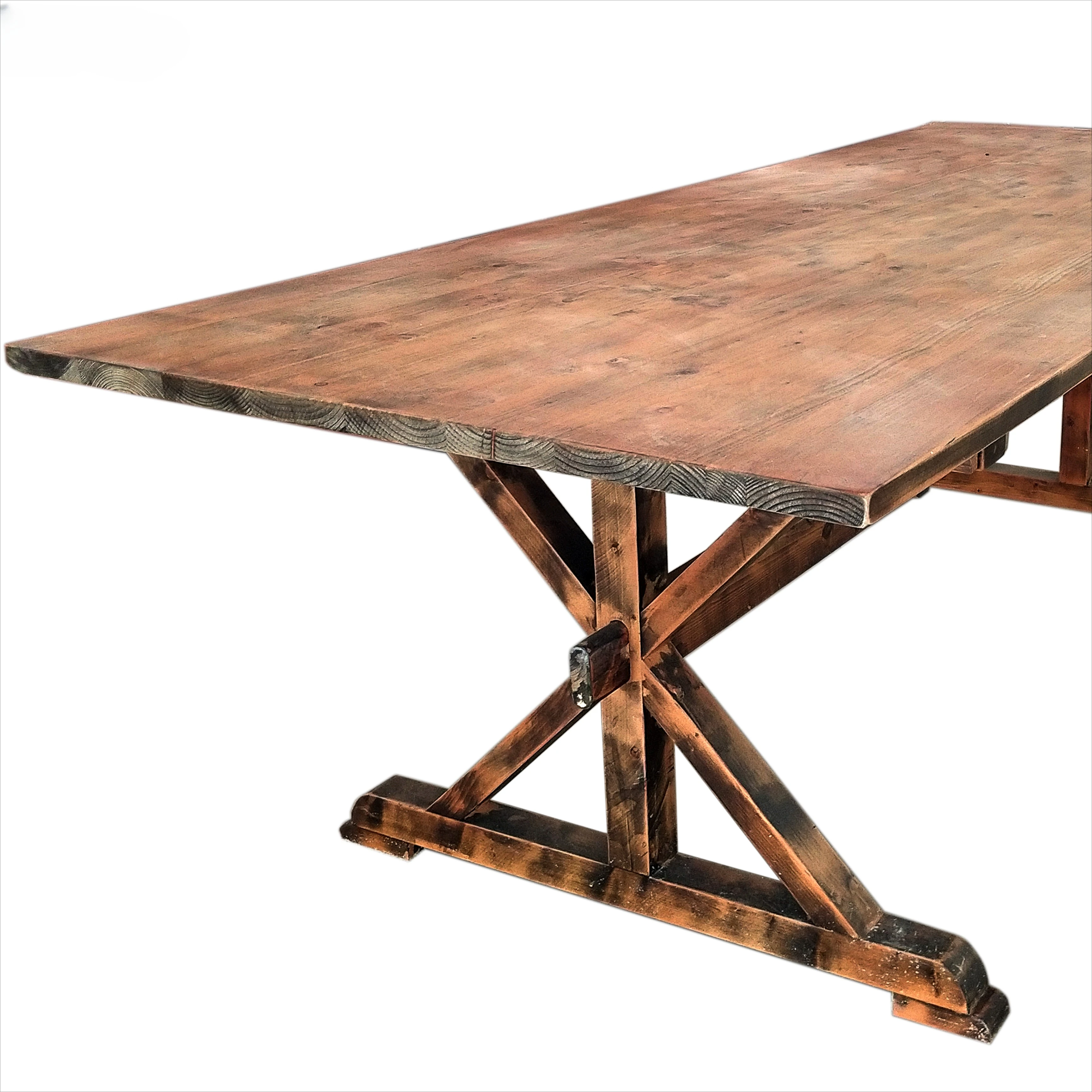 Solid Wood Rectangle Rustic Dining Table for Wedding Banquet Events Home Bar & Kitchen Outdoor Garden Use