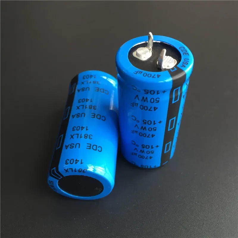 2pcs/10pcs 4700uF 50V CDE 381LX 22x45mm 50V4700uF Snap-in PSU Aluminum Electrolytic capacitor