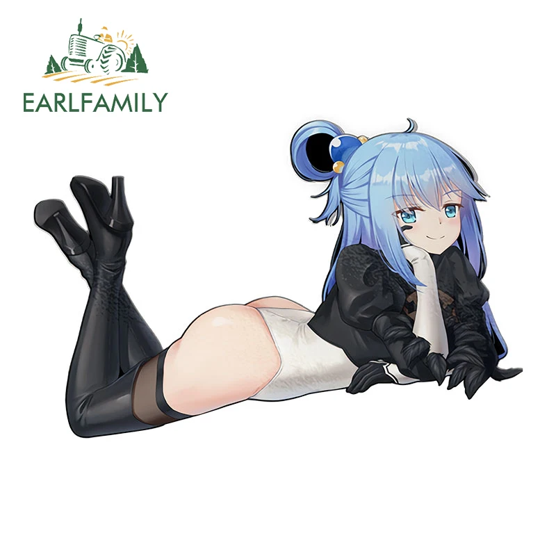 

EARLFAMILY Aqua X 2B автомобильные наклейки солнцезащитный крем модные наклейки креативная окклюзия царапины зеркало заднего вида для ноутбука виниловая автомобильная пленка