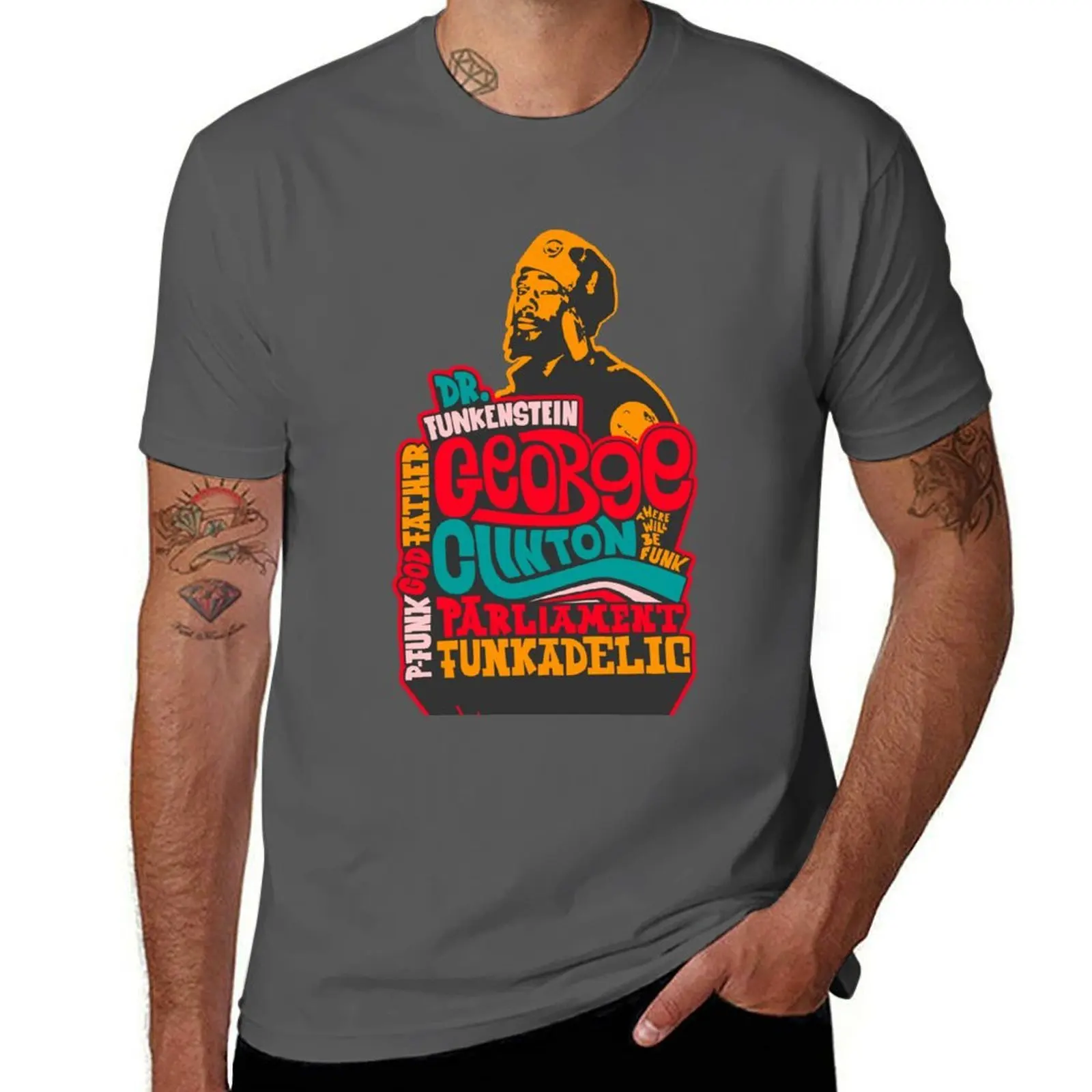 

Funkadelic George Clinton Shirts - Tribute to the P-Funk Master! T-Shirt Basic Solid Color Casual Tee Shirt