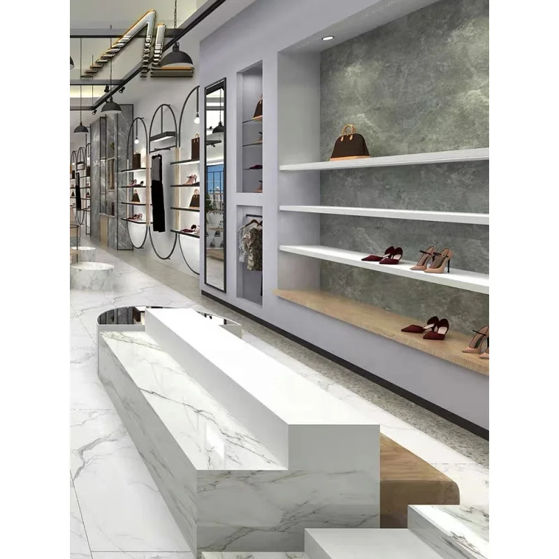 Customized. Retail Shoe Store Design Boutique Bag Shop Interior Design Display Furniture Ladies Footwear Display Showroom Design