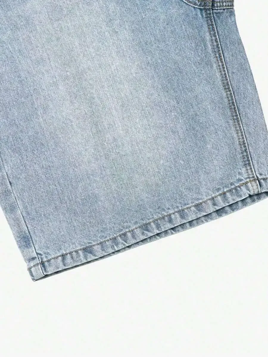 

Mens Loose Casual Denim Bermuda Shorts With Pockets Summer Jorts