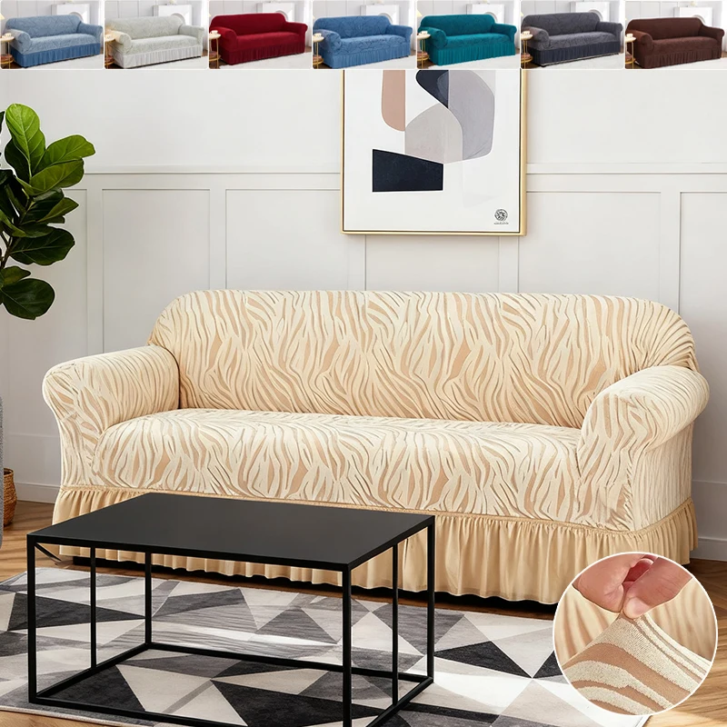 

Утолщенная юбка, чехол для дивана, эластичный противоскользящий моющийся чехол для дивана, 1/2/3/4-местный декор для гостиной, чехол для дивана 소파커버
