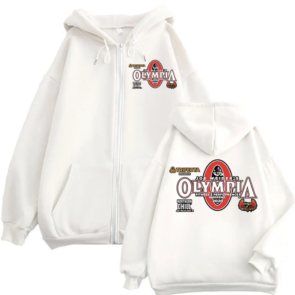 Olympia Gym Fitness Pump Cover Zipper Hoodie Men Women High Quality Zip Up Jacket Coat Autumn Winter Fashion Oversized Pullovers