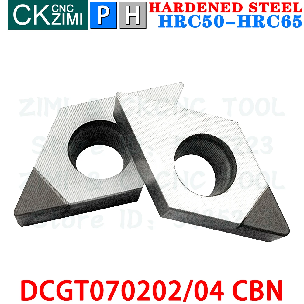 DCGT070202 CBN DCGT070204 CBN Insertos de nitruro de boro herramientas de insertos de torneado Herramientas de torno de corte de metal CNC DCGT 0702 para acero templado