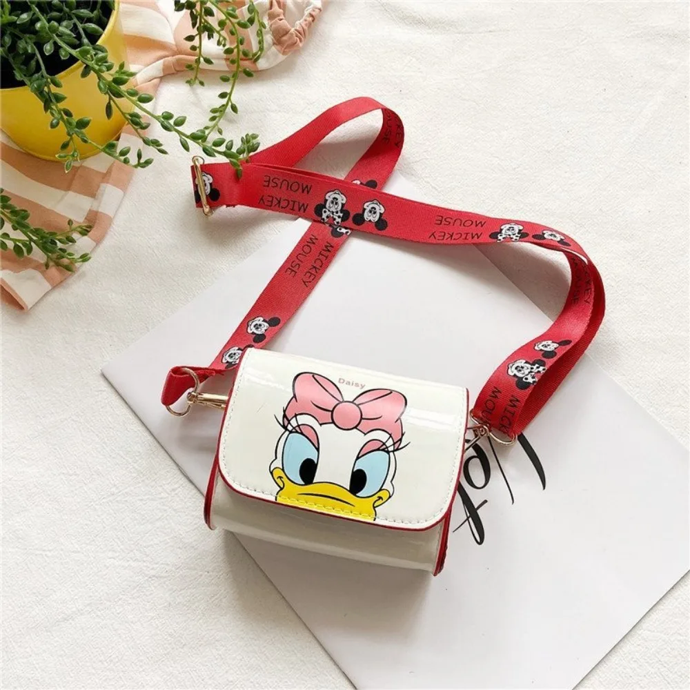 Bolsa de ombro de personagem de desenho animado para meninos e meninas, bolsa crossbody elegante, pequena bolsa quadrada, Donald, criativa, popular, fofa, nova