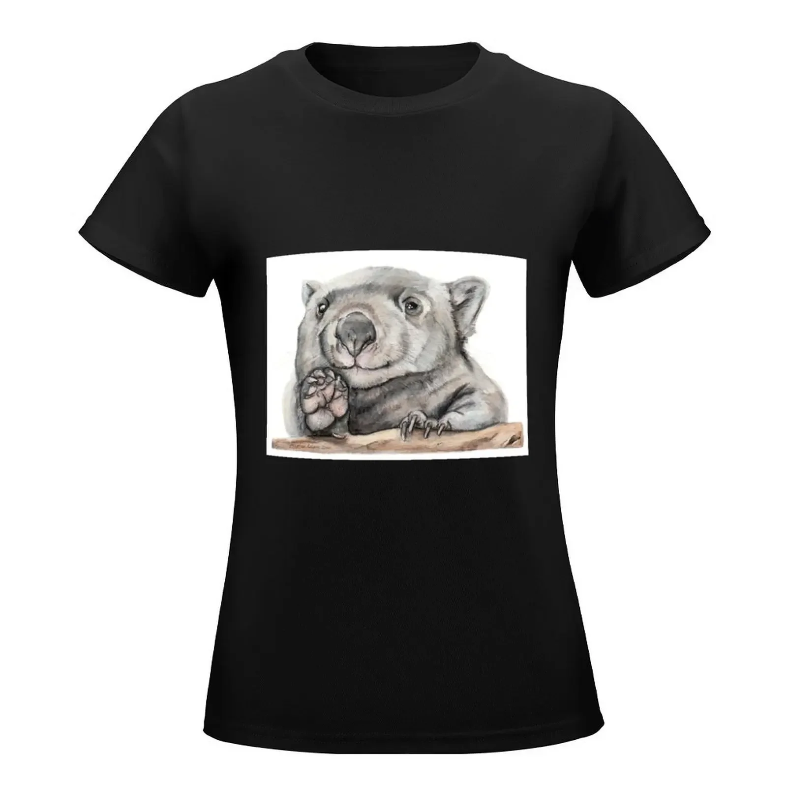 Lucy the Wombat T-Shirt aesthetic clothes summer clothes hippie clothes cat shirts for Women