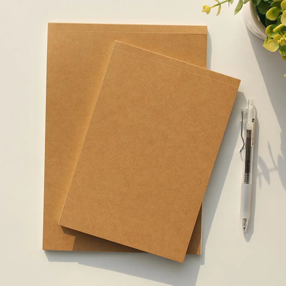 Imagem -02 - Kraft Paper Notebook Inner Pocketbook First Draft Book Sketchbook Material Escolar Escrita Desenho Tamanho m em Branco