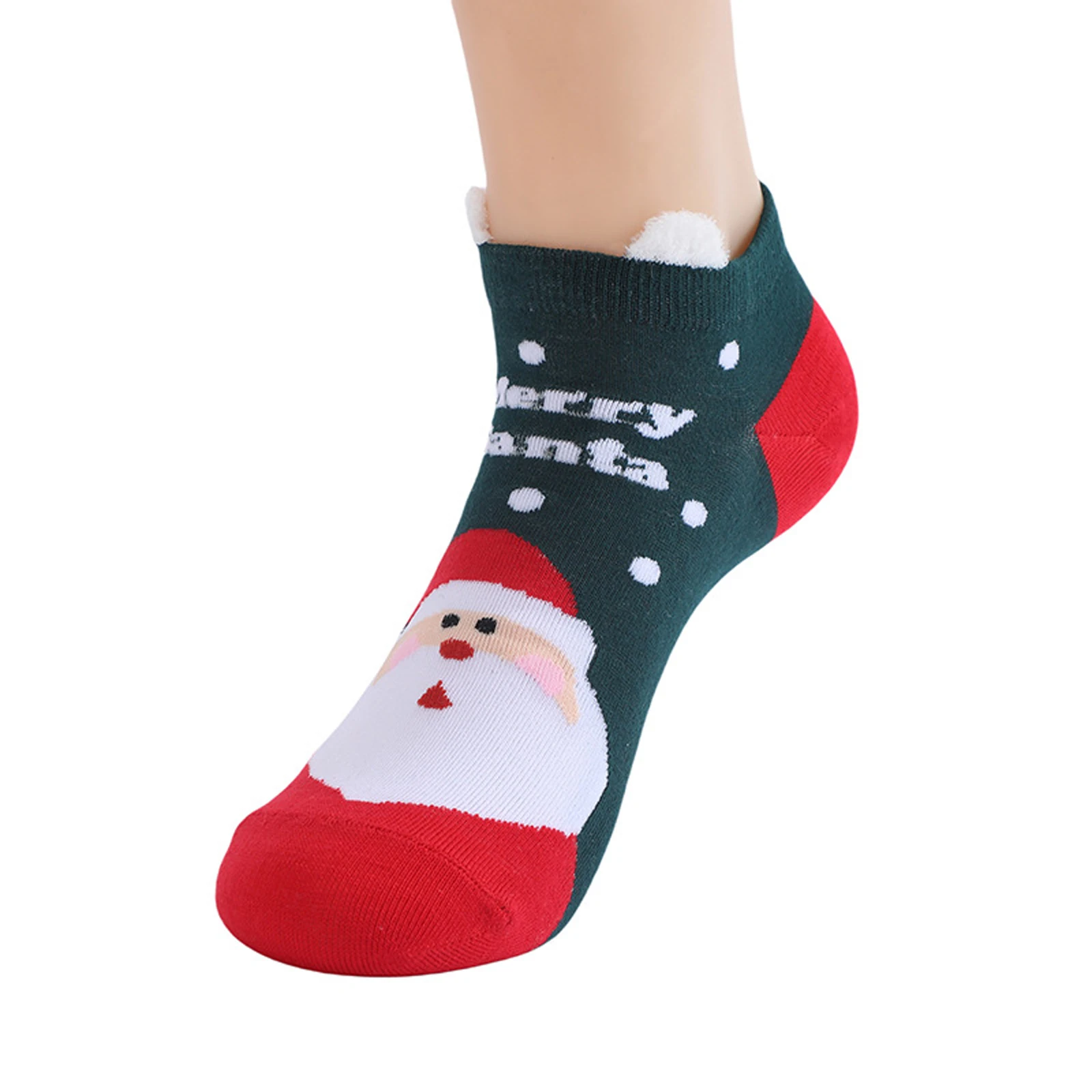 Women Christmas Socks Cute Cartoon Holiday Socks Ankle Socks  For Daily Twear Clothing Accessories