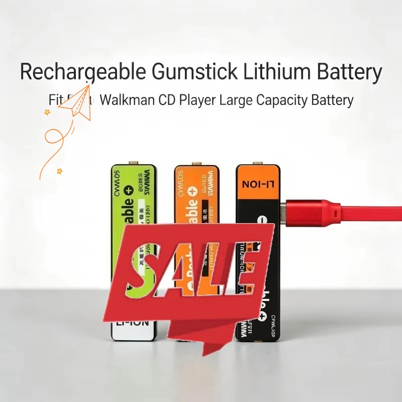 DIY TYPE-C Gumstick Lithium Battery High Capacity Replacement For WM-EX631 WM-FX855 D-EJ2000 Walkman
