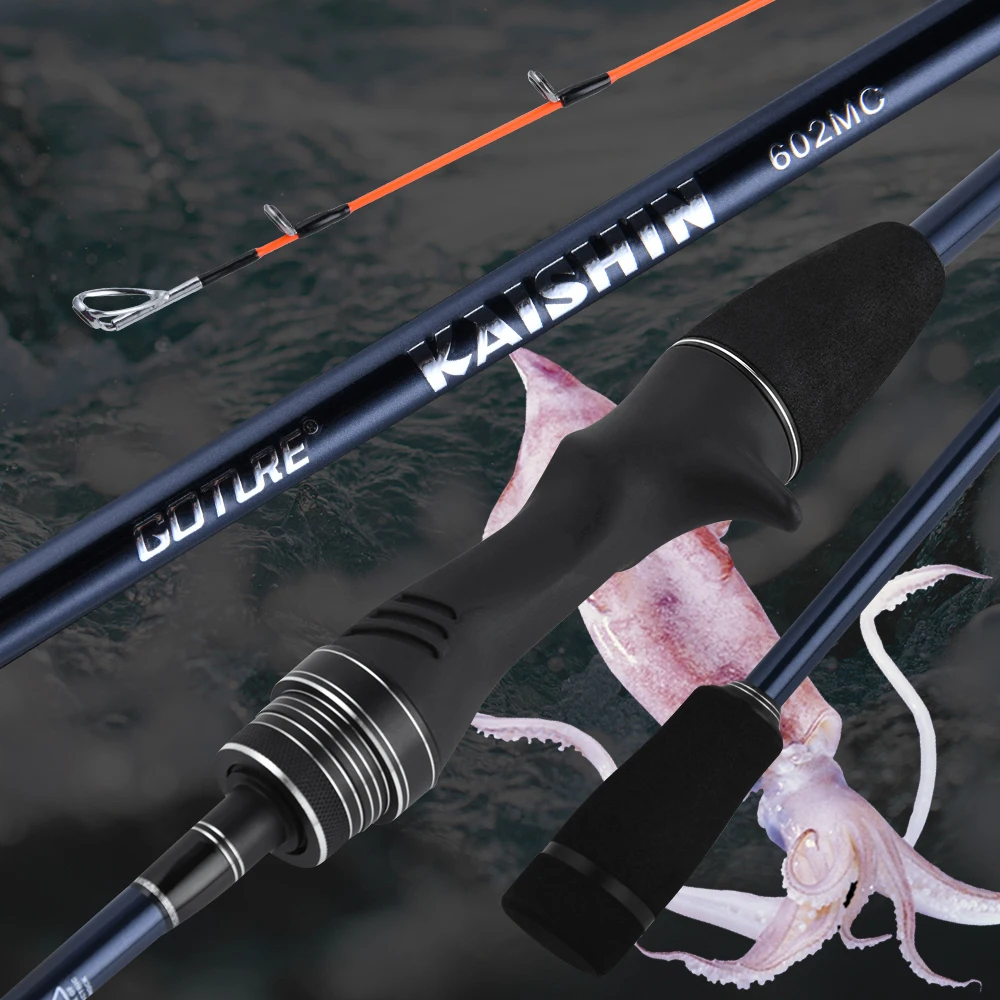 Goture Cuttlefish Fishing Rod Super Light Squid Fishing Rod Saltwater Boat Casting Rod 170cm 183cm sensitive Jigging Rod M 1-2PE