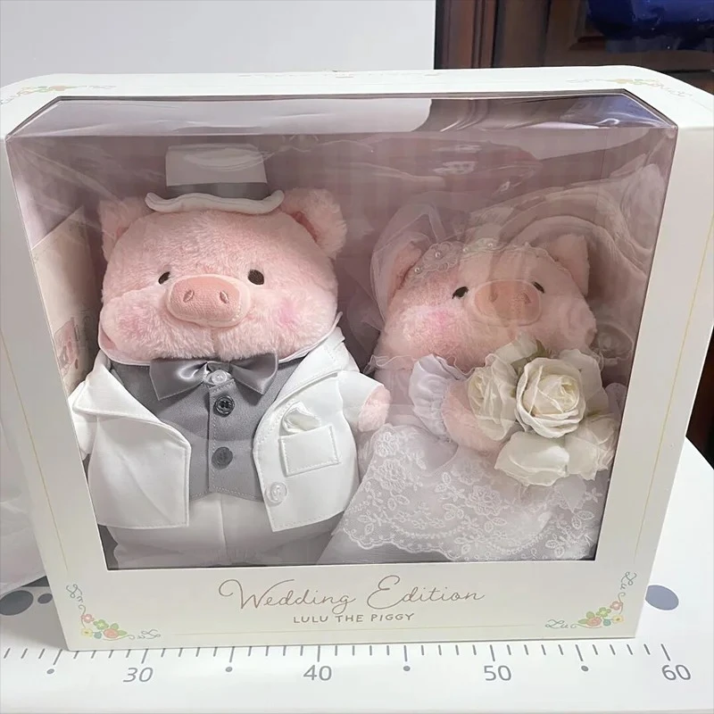 Lulu The Piggy Canned Pig Western Wedding and Chinese Wedding Cute Doll Anime Peripheral Action Figure Wedding Collect Gift Toy